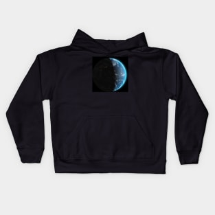 earth night and day Asia Kids Hoodie